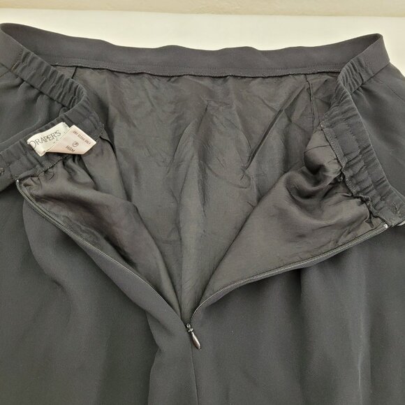 Draper's Studio Skirt Women's 18W Black Pencil Midi Vented Zip/Button - Picture 5 of 8
